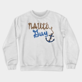 Nauti Guy Mens Boater design Crewneck Sweatshirt